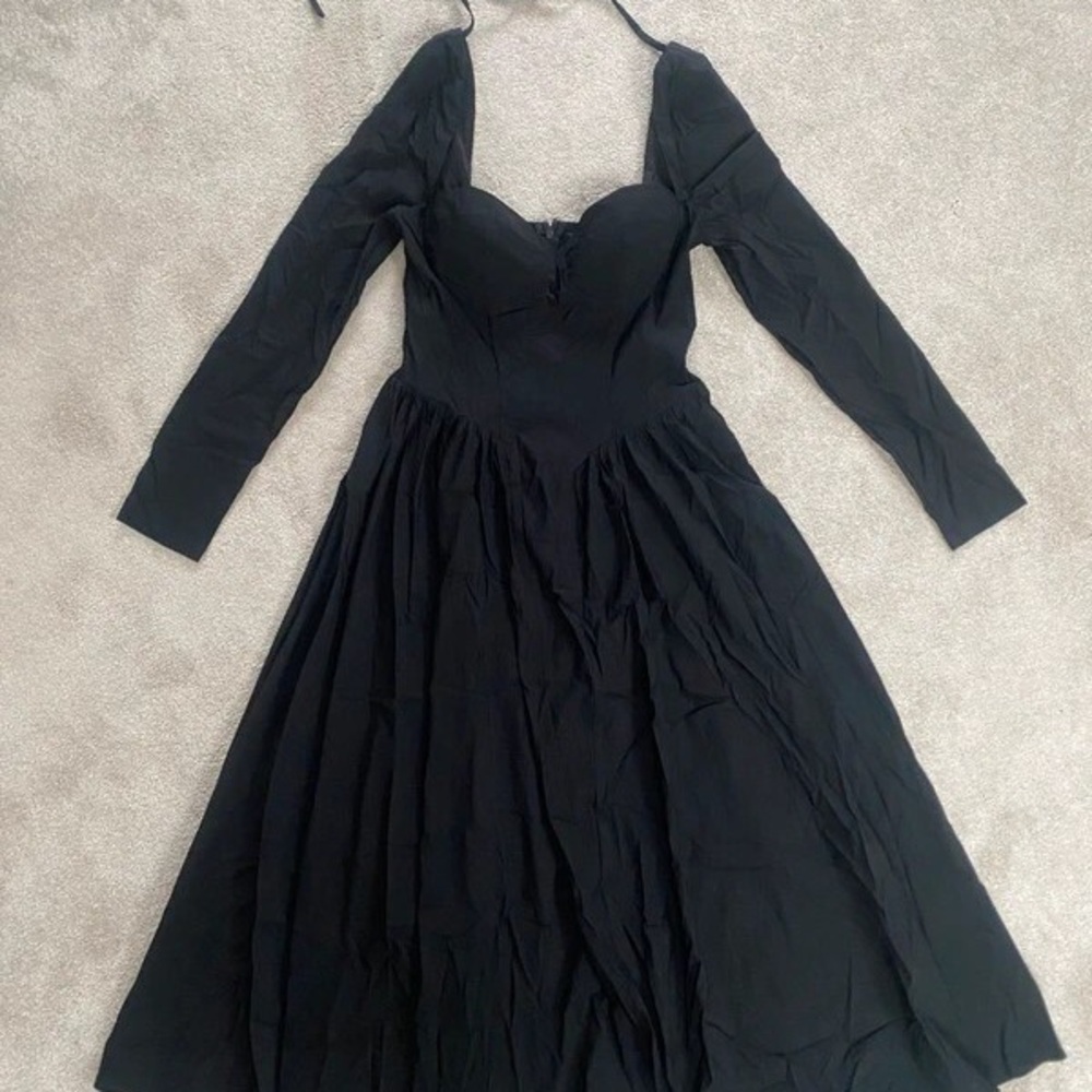 Boohoo Chic Black Long Sleeve Dress